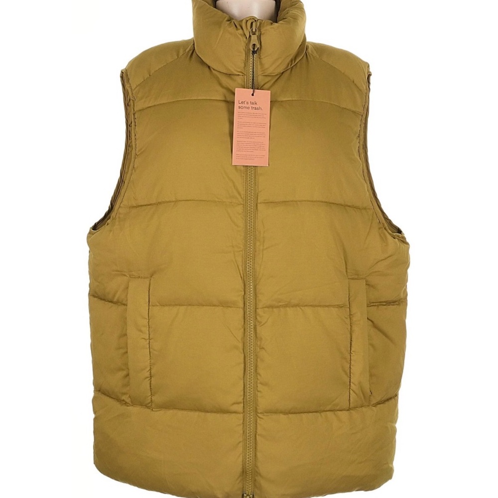 Girlfriend Collective Olive Green Puffer Vest